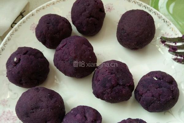 紫薯馅清明果的做法图解2