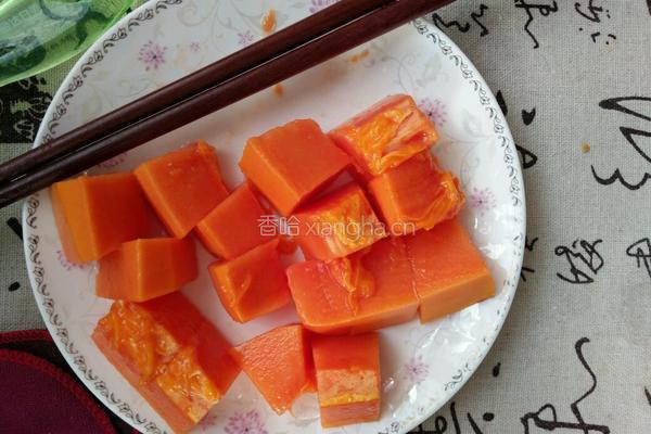 木瓜椰汁西米露的做法图解2