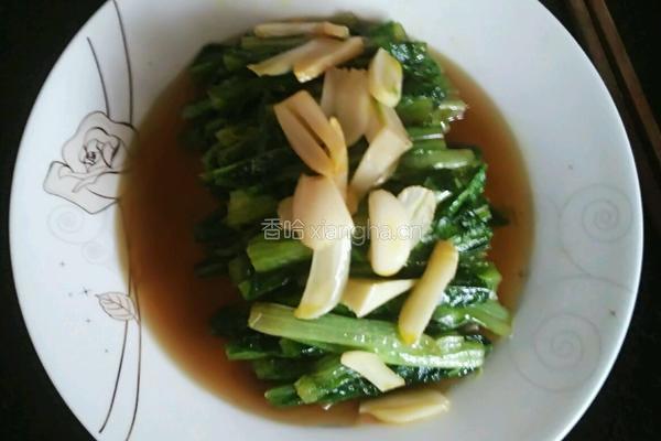 蒜香油麦菜的做法图解8