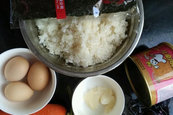 蜂蜜紫菜寿司的做法图解1