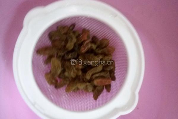 葡萄干原味华夫饼 平底锅版的做法图解1