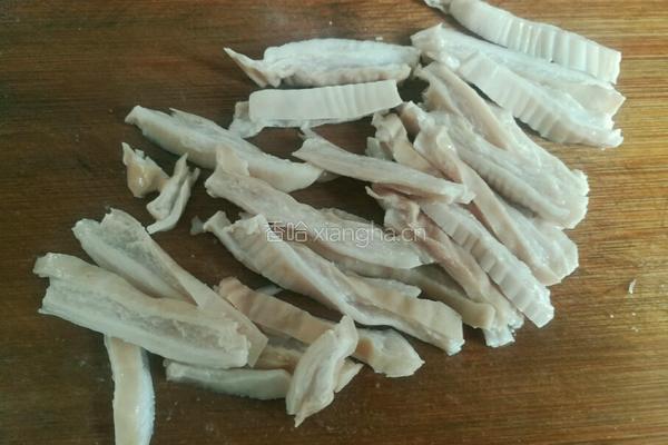 大蒜辣椒炒肚片的做法图解4