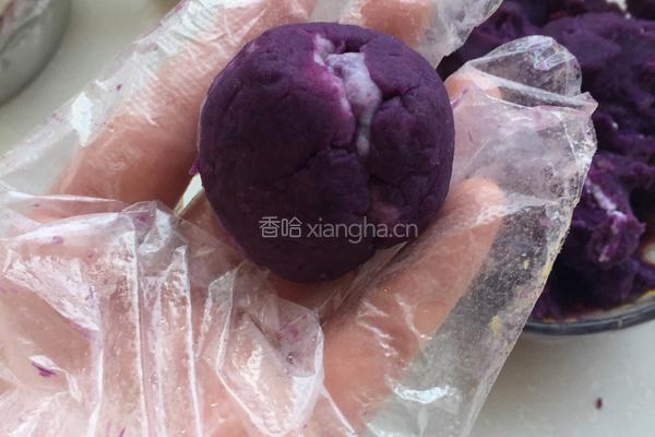 椰蓉紫薯球的做法图解8