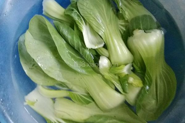 菜心扒香菇的做法图解1