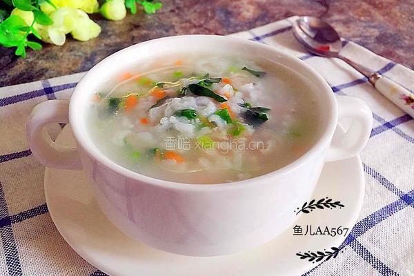 菠菜大米粥的做法图解7