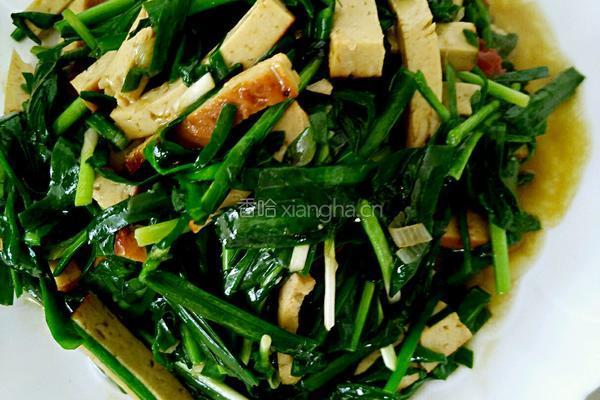 韭菜炒豆干的做法图解4