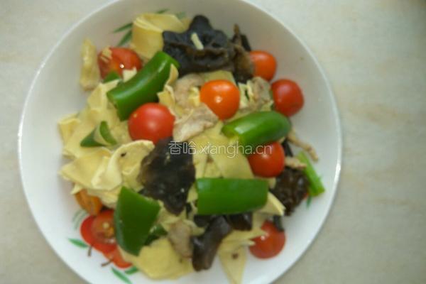 肉片炒尖椒干豆腐的做法图解10
