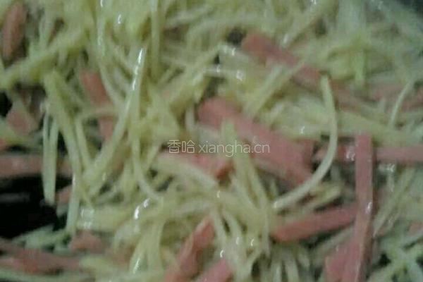 火腿炒土豆丝的做法图解5