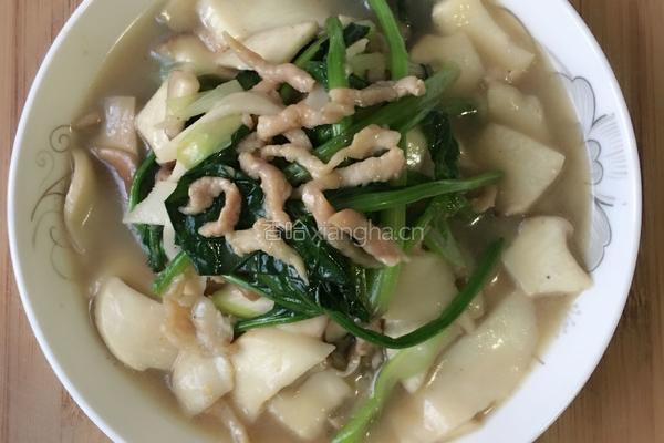 蚝油杏鲍菇菠菜炒肉的做法图解9