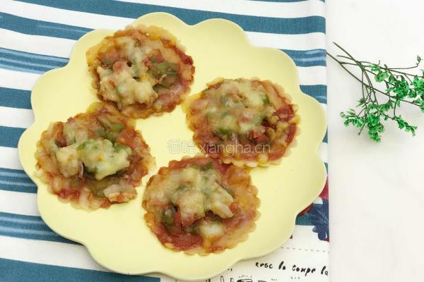 饺子皮鲜虾披萨的做法图解9
