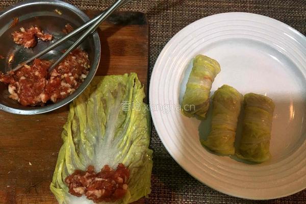 蒸白菜肉卷的做法图解4