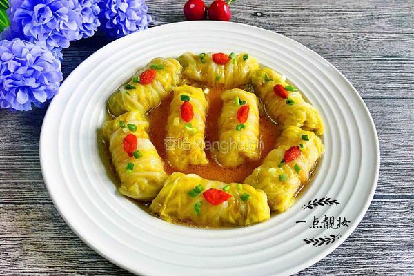 蒸白菜肉卷的做法图解9