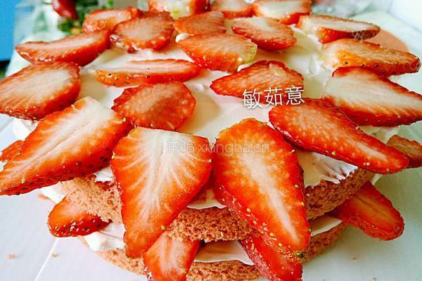 草莓裸蛋糕的做法图解6