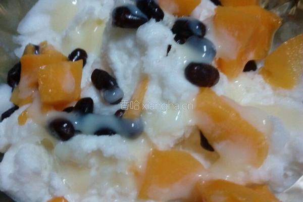 水果牛奶冰沙粥的做法图解4