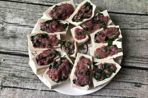 豆腐酿肉的做法图解8