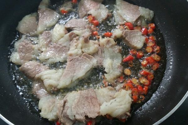 五花肉炒胡萝卜的做法图解6