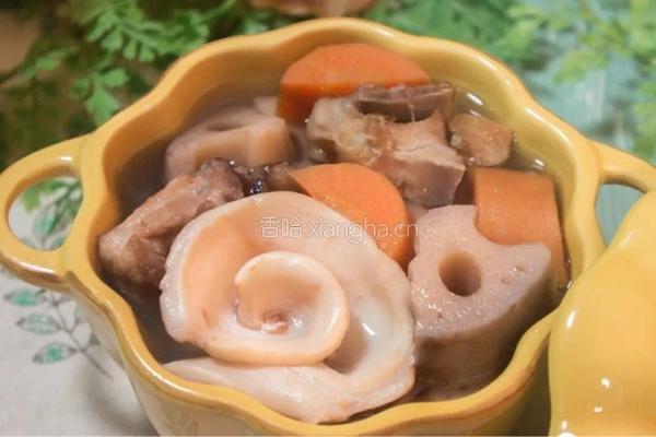 胡萝卜莲藕排骨花胶汤