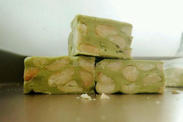 抹茶花生牛轧糖的做法图解6