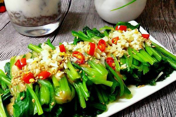 麻酱拌菠菜的做法图解6