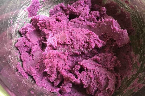 蜜豆桂花紫薯糕的做法图解4