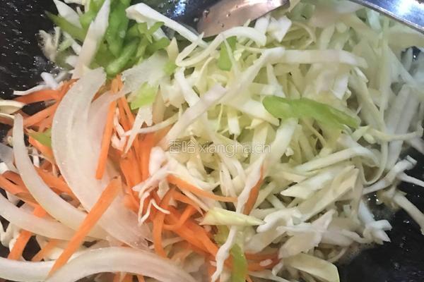 鸡蛋素炒饼的做法图解4