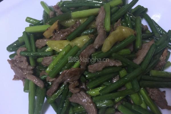 蒜苔炒牛肉的做法图解7