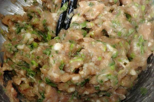 猪肉香菜馅小馄饨的做法图解3