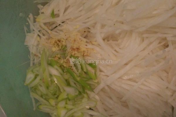 白萝卜菜瓜拖的做法图解3