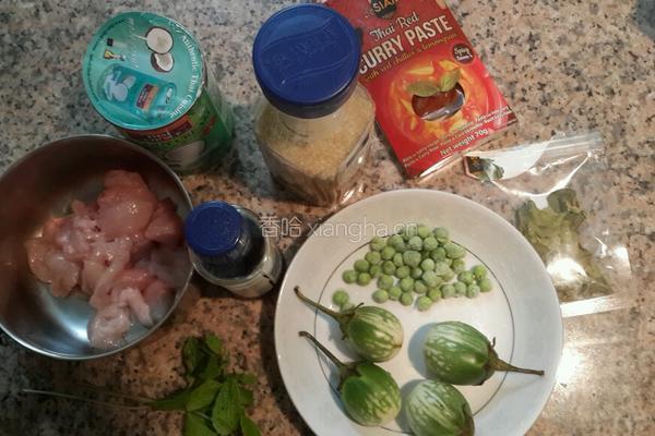 泰式红咖喱鸡肉的做法图解1
