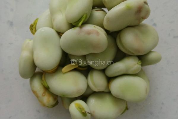 鲜蚕豆小炒肉的做法图解1