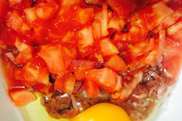 番茄牛肉鸡蛋饼的做法图解2