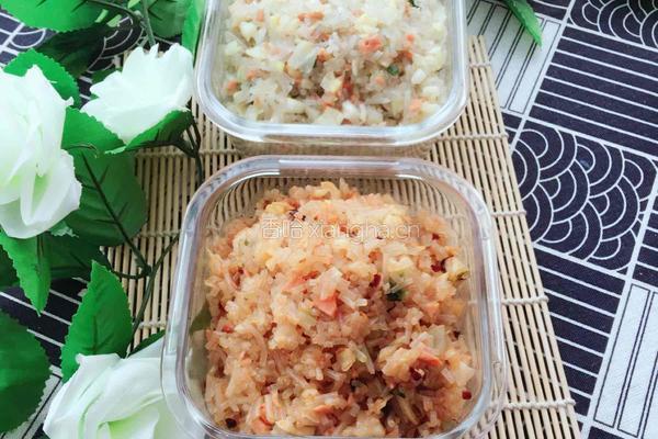 包菜粉丝包子馅(双口味)的做法图解1