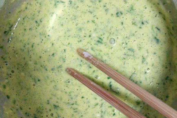 菠菜鸡蛋饼的做法图解4
