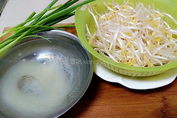 素素（清炒豆芽粉丝）的做法图解1