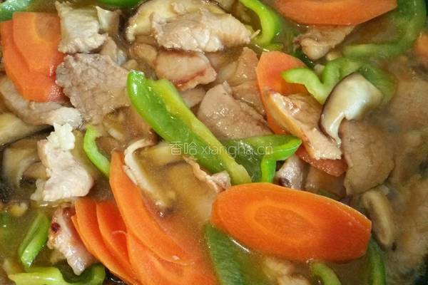 瘦肉炒杂蔬的做法图解4