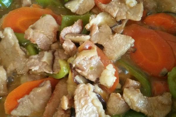 瘦肉炒杂蔬的做法图解5
