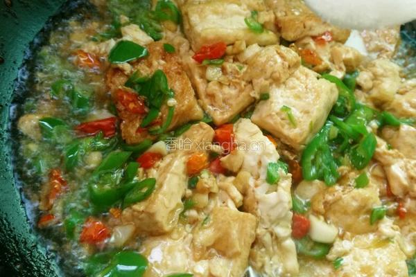 辣椒煎豆腐的做法图解7