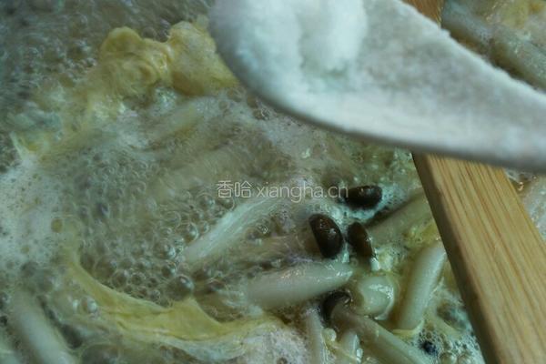 蟹味菇鸡蛋汤的做法图解6