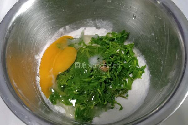 柳芽鸡蛋煎饼的做法图解4