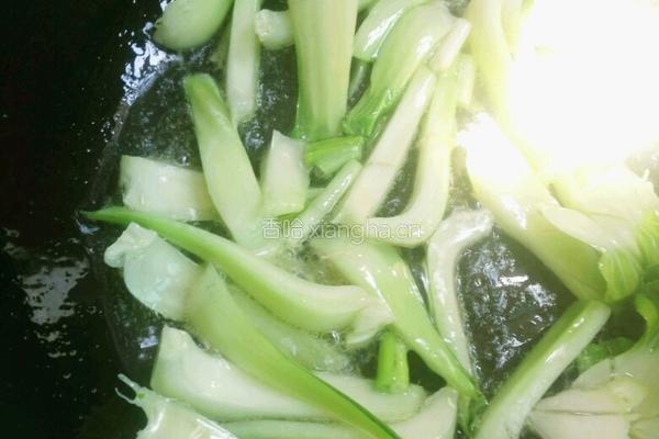 青菜炒河粉的做法图解4