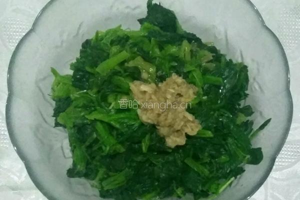 油泼蒜泥菠菜的做法图解5