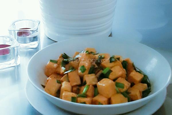 豆腐系列之韭菜烧豆腐的做法图解6