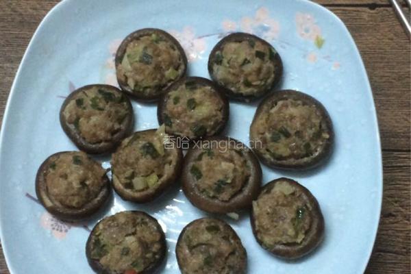 香菇酿瘦肉的做法图解4