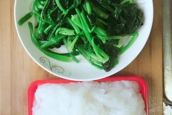 粉丝拌菠菜的做法图解3