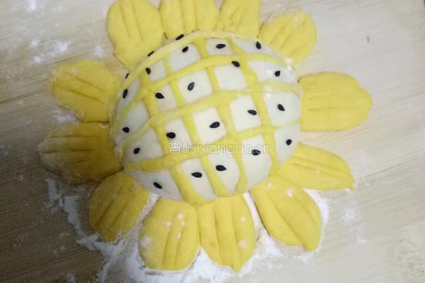 向日葵馒头的做法图解13