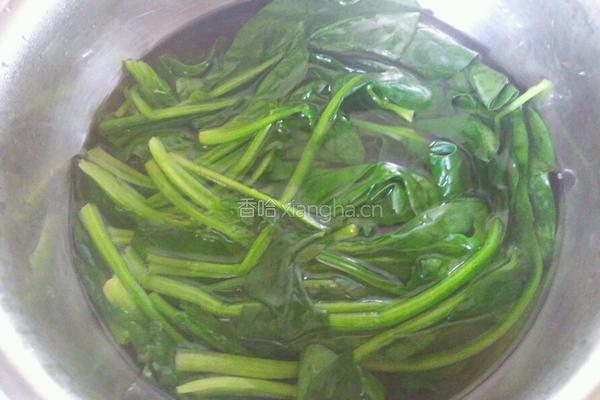 菠菜丸子的做法图解2