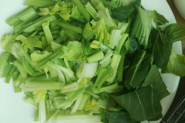 青菜瘦肉炒香干的做法图解3