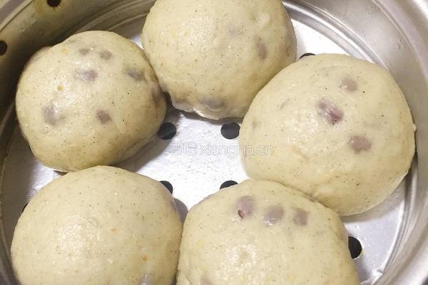 黑芝麻蜜豆馒头的做法图解6