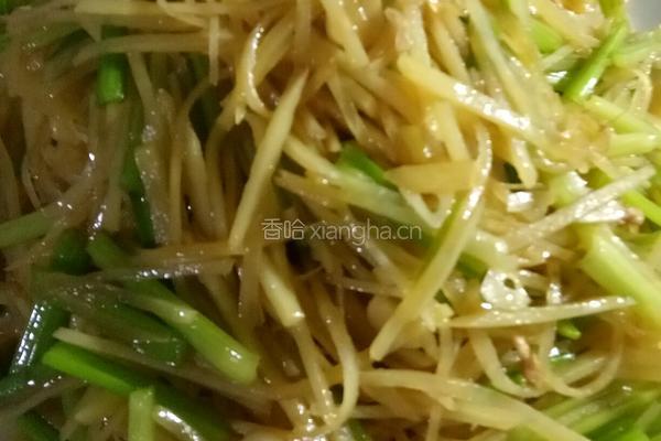 土豆丝炒芹菜的做法图解5