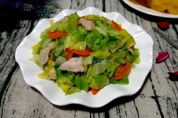圆白菜炒肉的做法图解12